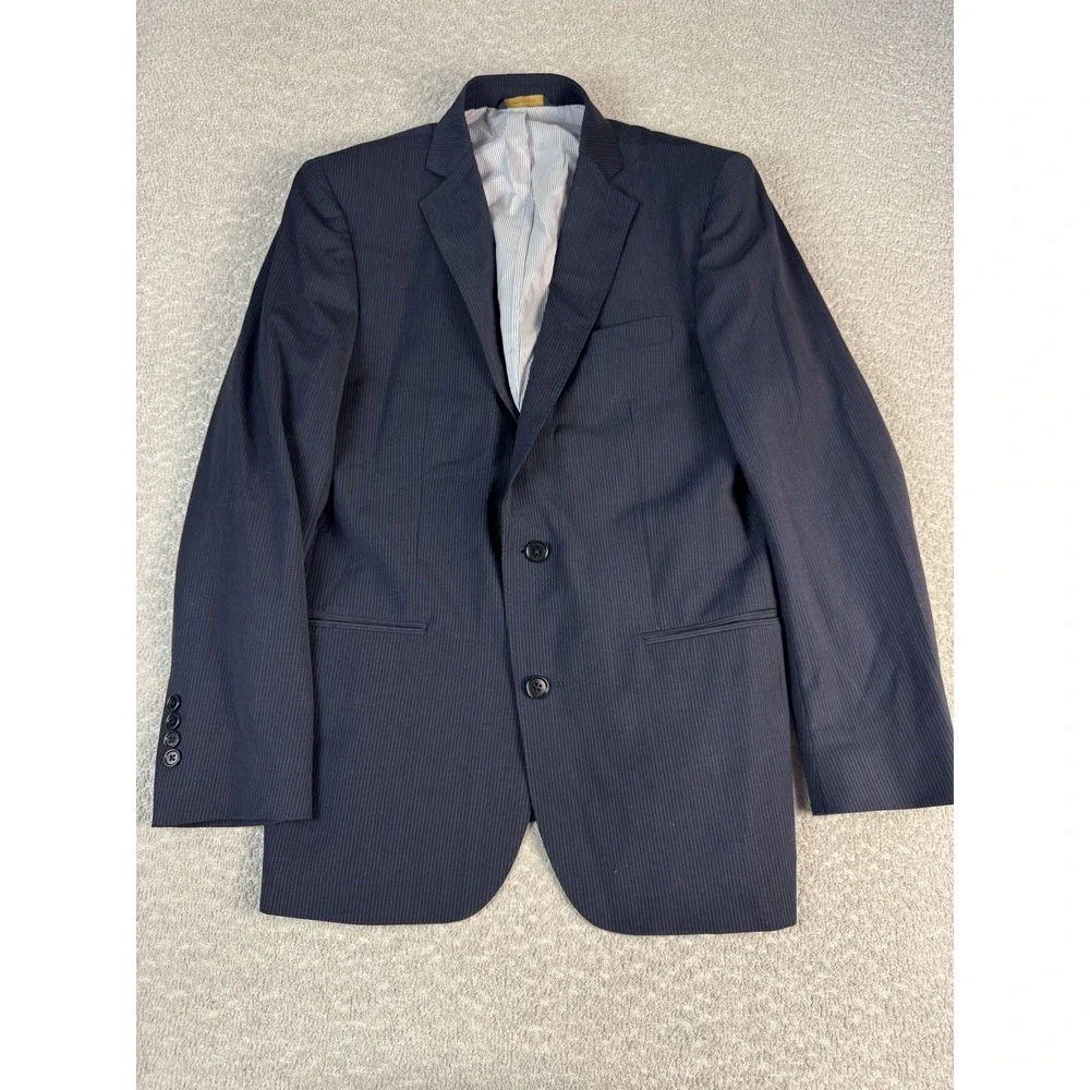 Brooks Brothers Blazer Mens 40 Regular Navy Pinstripe Explorer Regent Fit Jacket